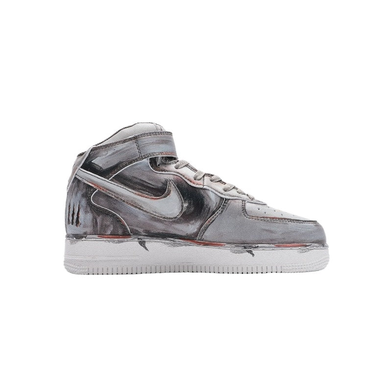 AF1 白灰塗鴉配色