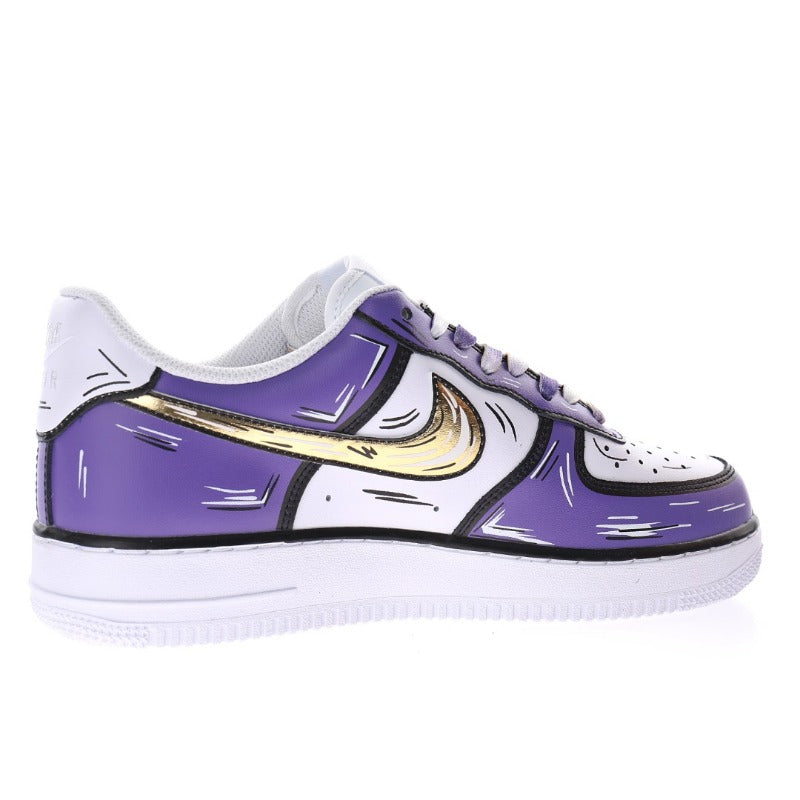AF1 2D塗鴉白黑紫金
