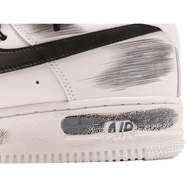 AF1 皮革白黑塗鴉綁繩