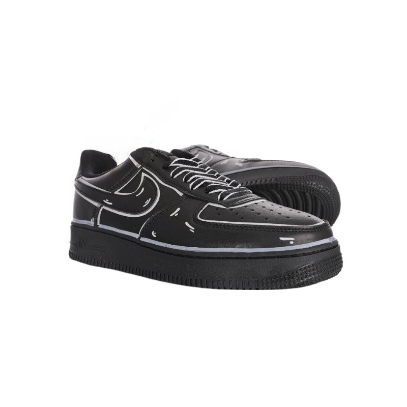 AF1 黑白 2D塗鴉