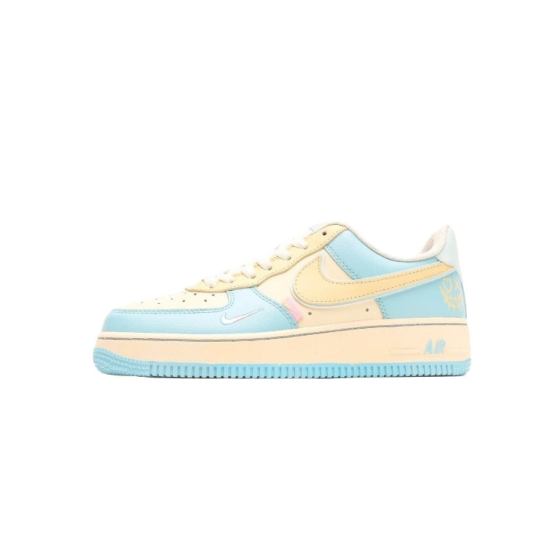 AF1 天藍米黃暴力熊塗鴉