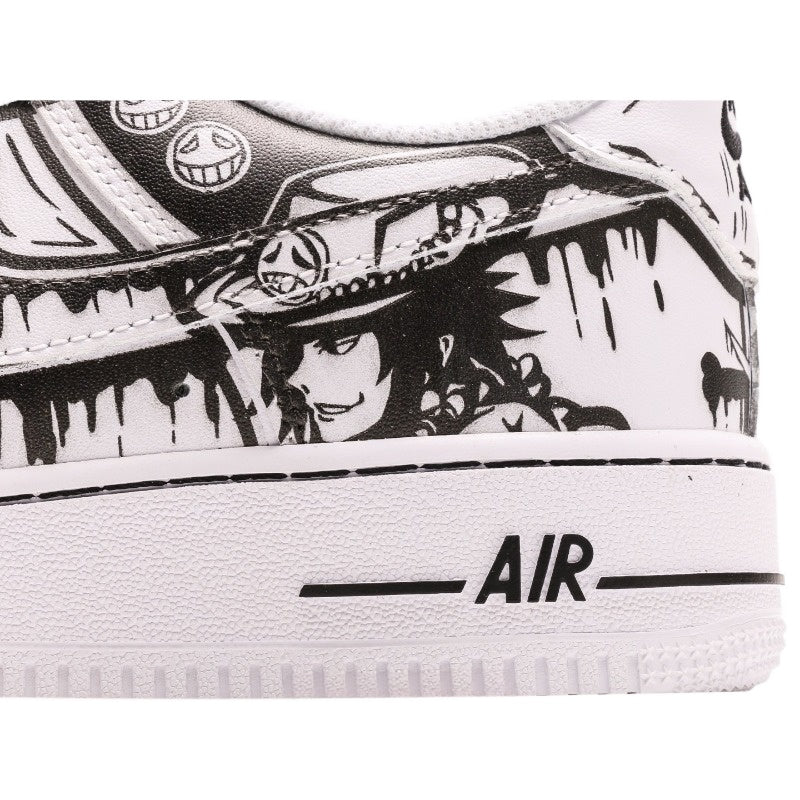 AF1 白黑塗鴉海賊王