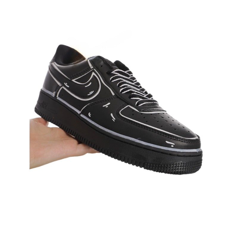 AF1 黑白 2D塗鴉