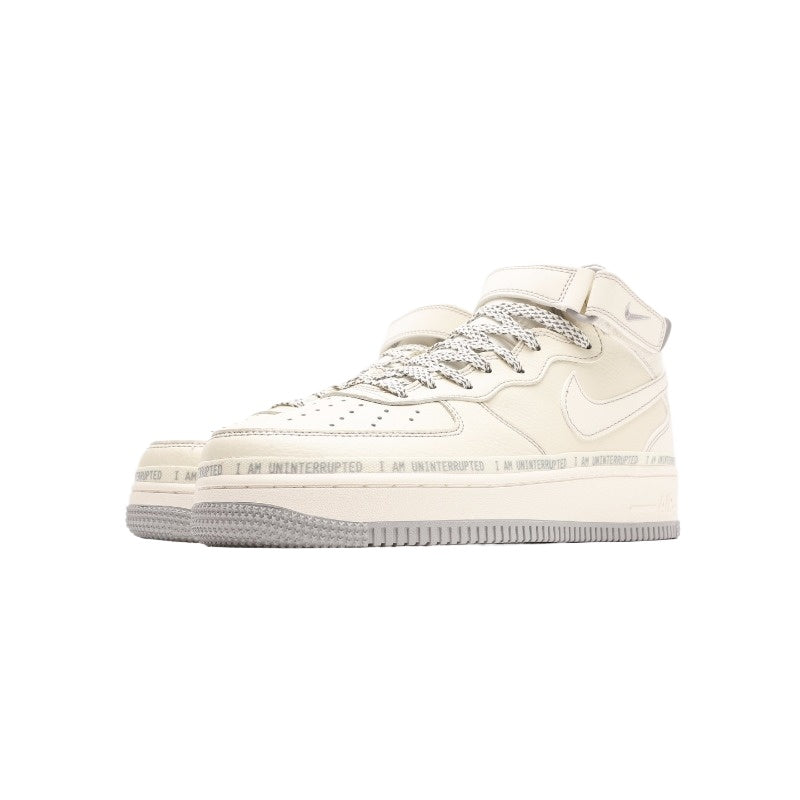 AF1 公尺灰銀簽名塗鴉