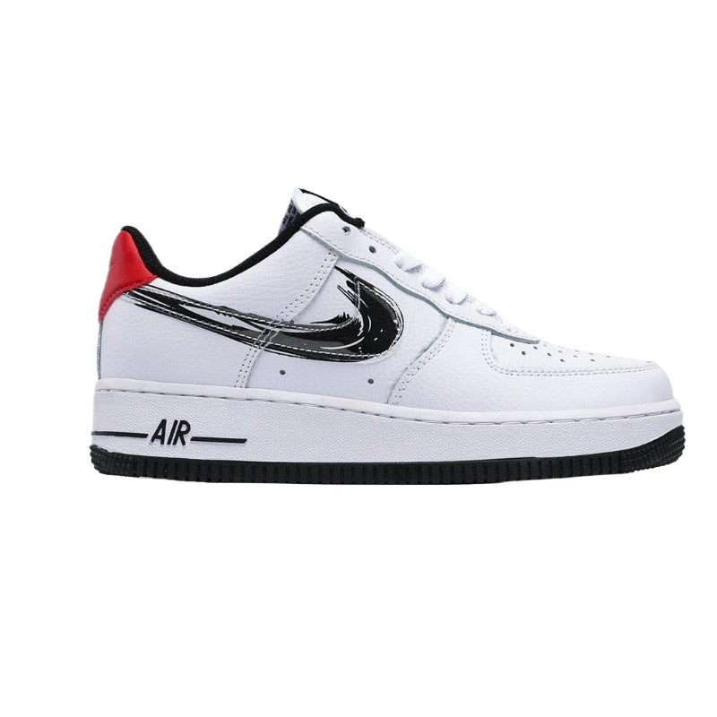 AF1 白黑紅筆刷鞋標