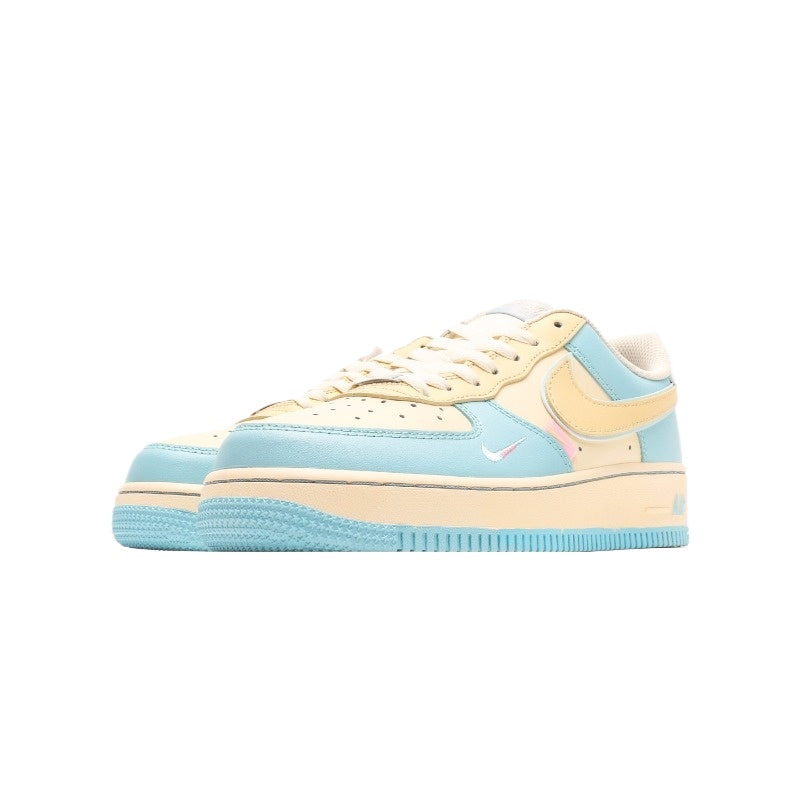 AF1 天藍米黃暴力熊塗鴉