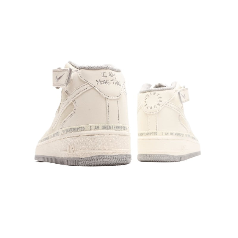 AF1 公尺灰銀簽名塗鴉