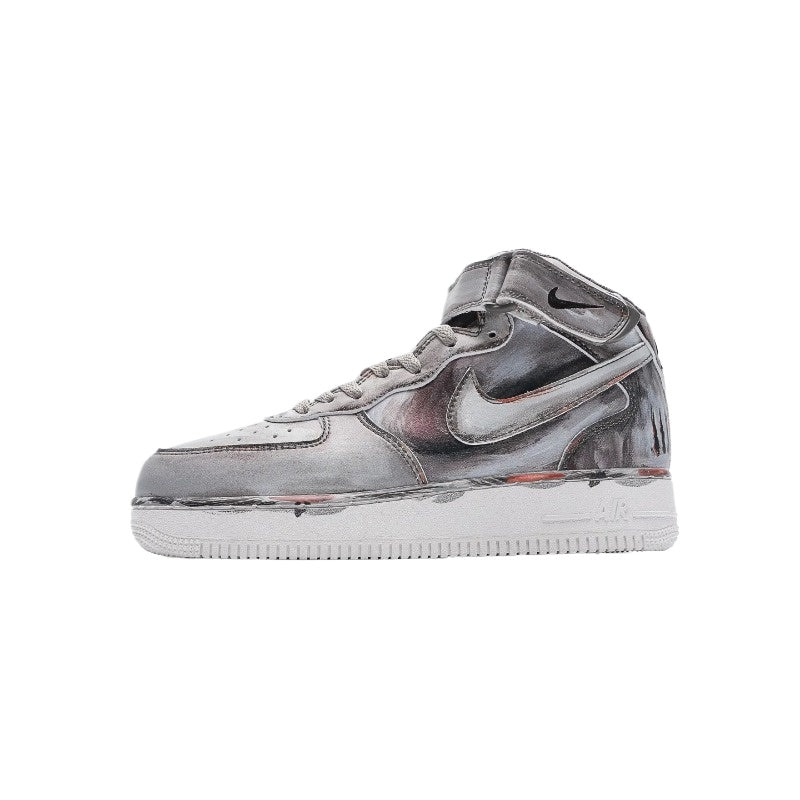 AF1 白灰塗鴉配色