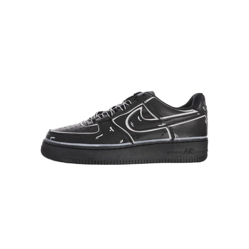 AF1 黑白 2D塗鴉
