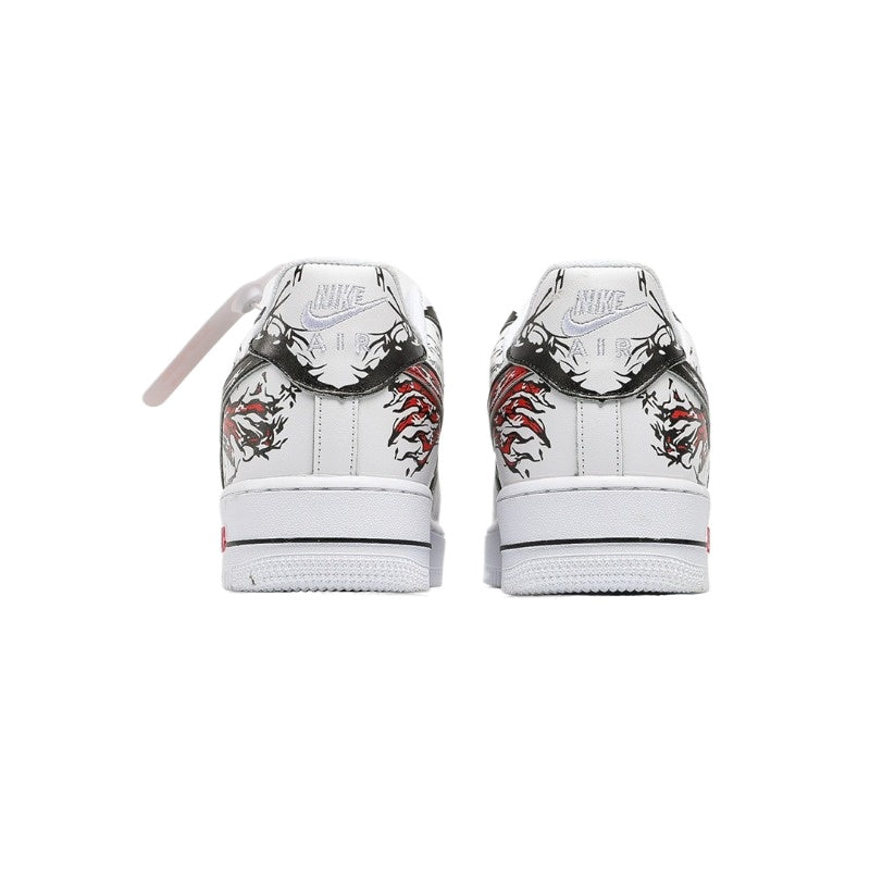 AF1 黑紅色潑墨