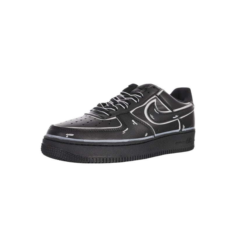 AF1 黑白 2D塗鴉